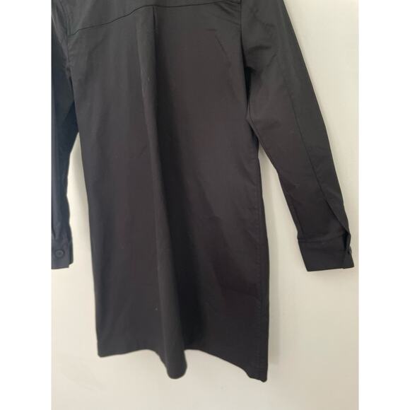 NWT Banana Republic Black Utility Shirt Dress Size 4 Zip Front Mini Long Sleeve - Picture 8 of 10